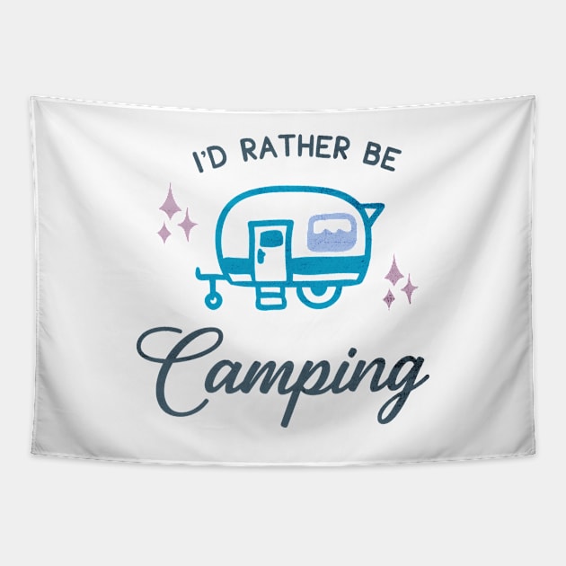 I'd rather be camping Tapestry by artsytee