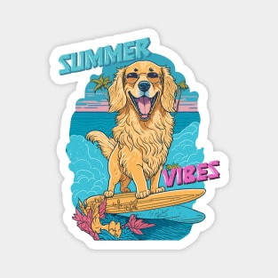 Summer Vibes - Golden Retriever Magnet