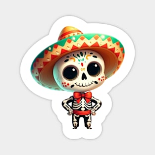 Cute Mexican Skeleton Magnet