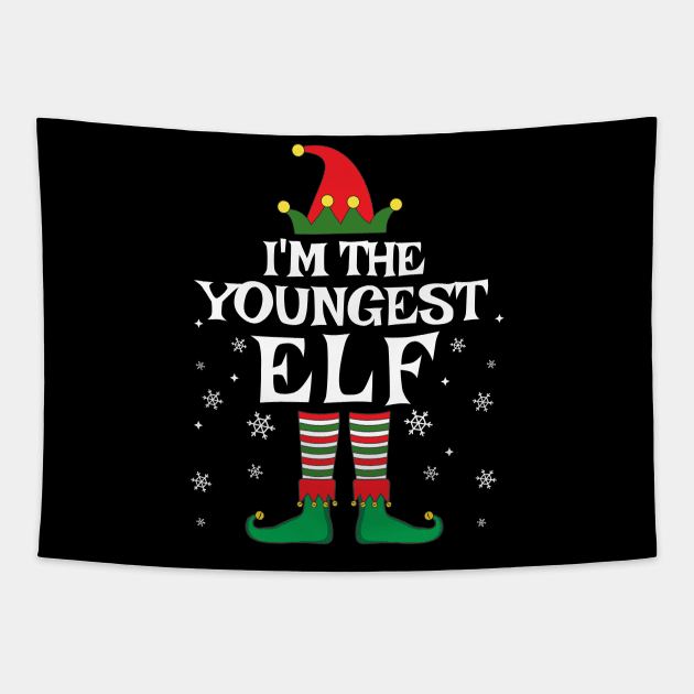 I'm The Youngest Elf Matching Family Christmas Gifts Tapestry by TheMjProduction