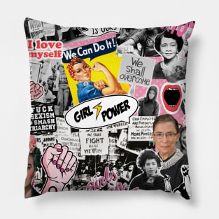 Feminism collage Pillow