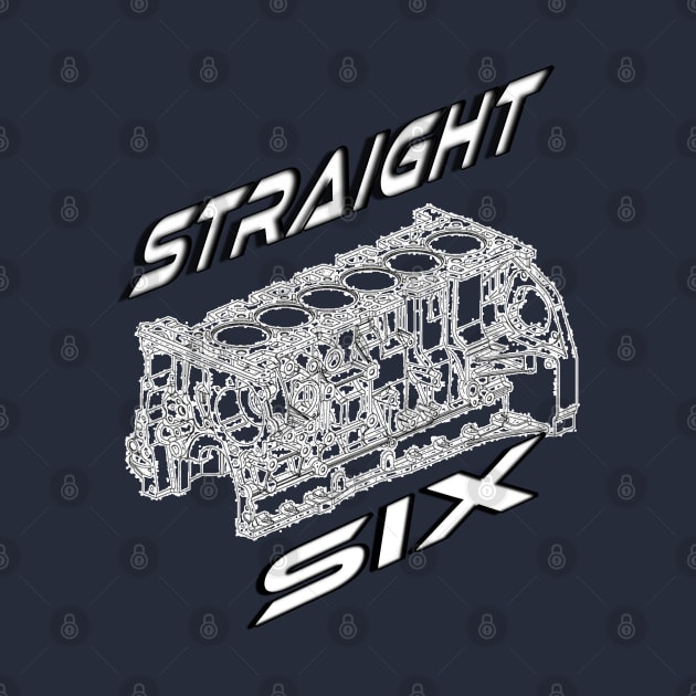 Engine Block Straight 6 (White) by CarEnthusast