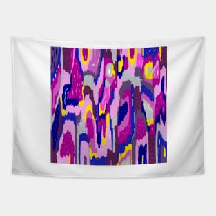 Funky Colorful Abstract Painting Tapestry