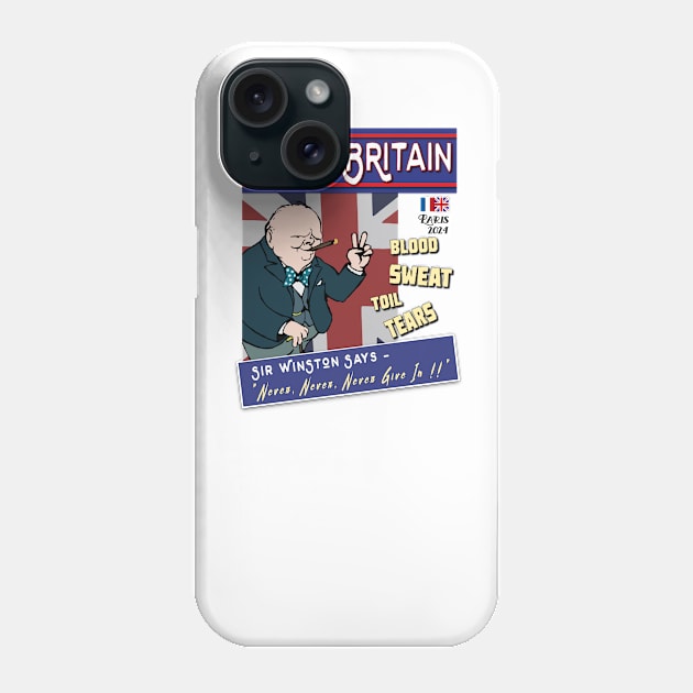 Great Britain - Olympics 2024 - Winston Churchill Phone Case by Lancaster