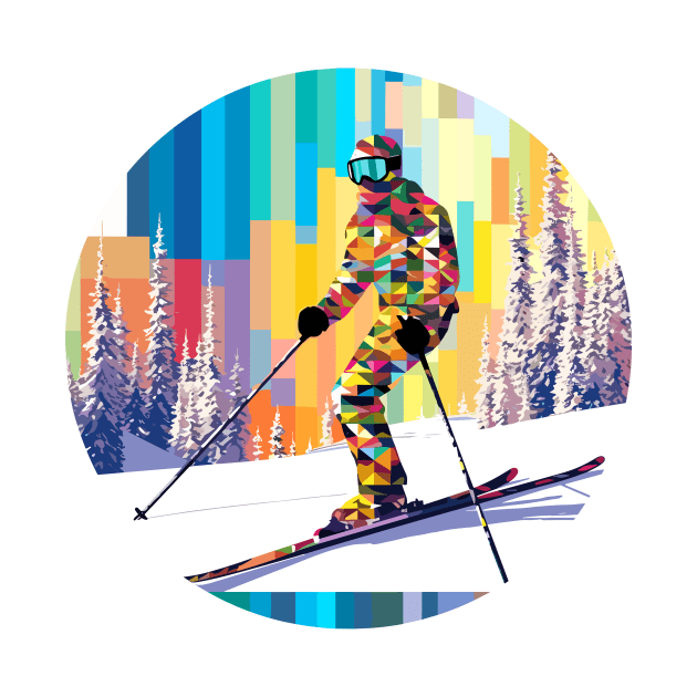 Alpin Ski Sport Game Champion Competition Abstract by Cubebox