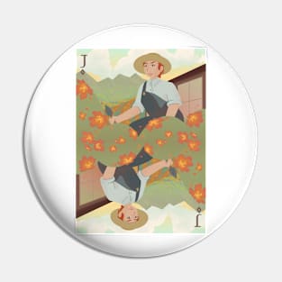 Gardener Playing Card Pin