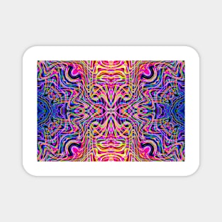 abstract symmetrical neon waves Magnet