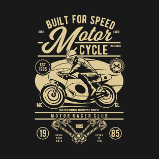 Built For Speed Motorcycle, Vintage Retro Classic T-Shirt