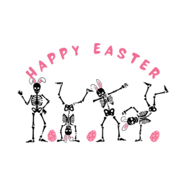 Dancing Skeleton Easter , Funny Easter by MZZART