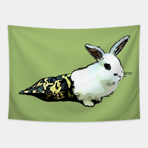 Jack in Camouflage Tapestry by Jack In The Bag