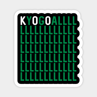 KYOGOAL, Glasgow Celtic Football Club Green and White Text Design Magnet