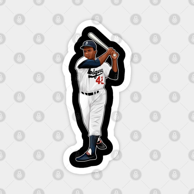 Jackie Robinson #42 Poses Magnet by 40yards