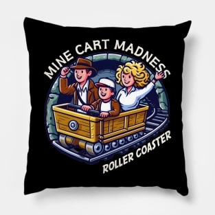 Mine Cart Madness Roller Coaster - Funny Pillow