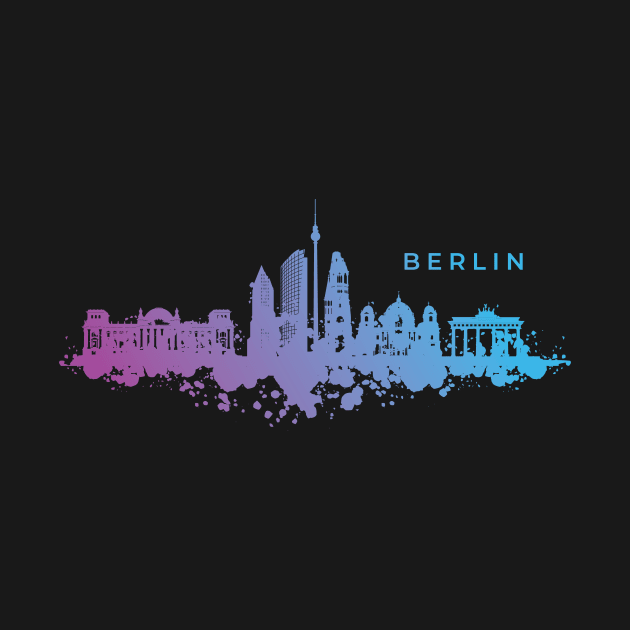 Berlin Watercolor Skyline by LR_Collections