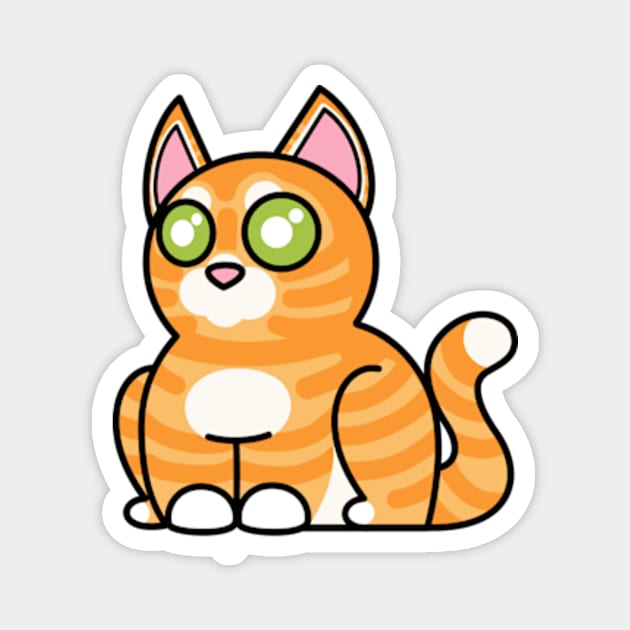 Plump Cat Orange Tabby Magnet by JadedOddity