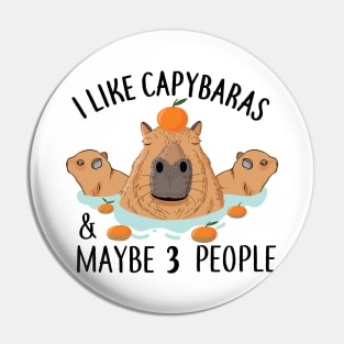 I like Capybaras and maybe 3 people Funny Baby Capybara Pin