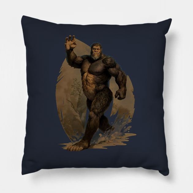 Bigfoot  Woods Pillow by Manzo Carey