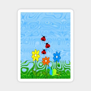 Ladybugs On A Summer Day Magnet