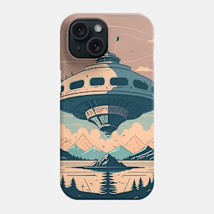 UFO over lake Phone Case