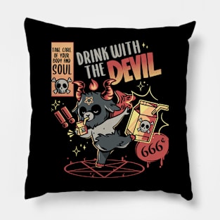 Drink with the devil Pillow