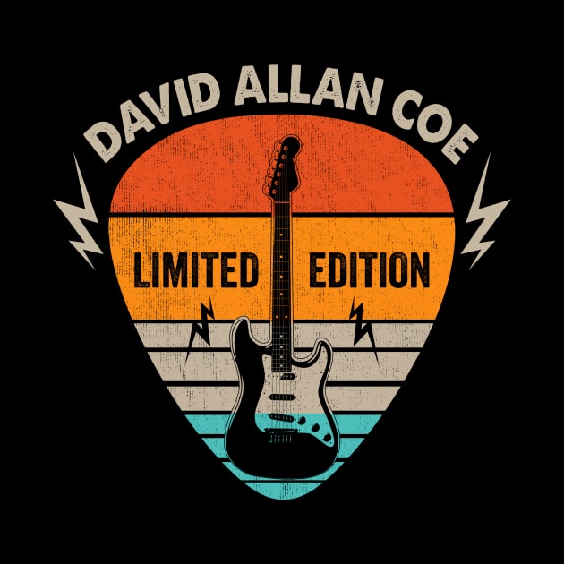 Vintage David Allan Coe Name Guitar Pick Limited Edition Birthday by Monster Mask