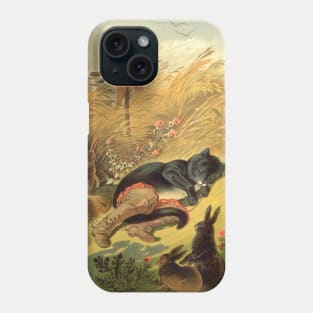 Vintage Fairy Tales,  Puss in Boots by Carl Offterdinger Phone Case