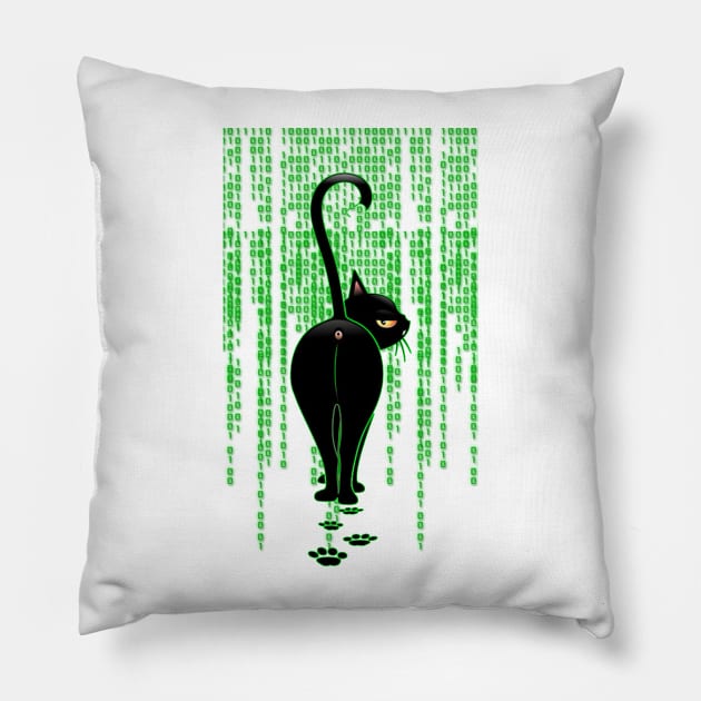 matrix cat Pillow by M-HO design