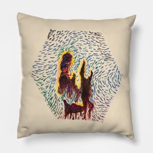 Colorful Space Nebula Pillow