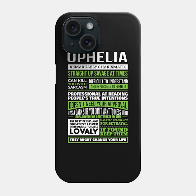 Ophelia Phone Case by Ban Guns Not Books- Typography fullcolor