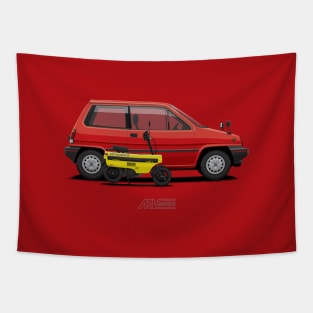 City R & Motocompo (Red & Yellow) Tapestry