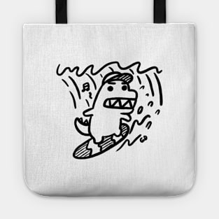 dinosaur: Surfing ( back ) Tote