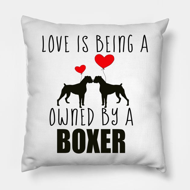 Love Gifts, Boxer Dog Lovers Pillow by 3QuartersToday