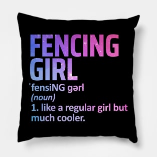 fencing girl Pillow