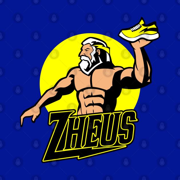 Funny Zeus Greek Mythology Gods Sneakers Pun Sports Logo by BoggsNicolas