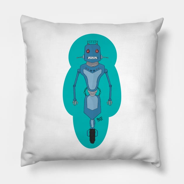 Robotic Overlords — Domobot Pillow by HorrorChick