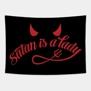 Satan is a lady Tapestry