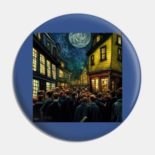 Starry Night in Diagon Alley Pin