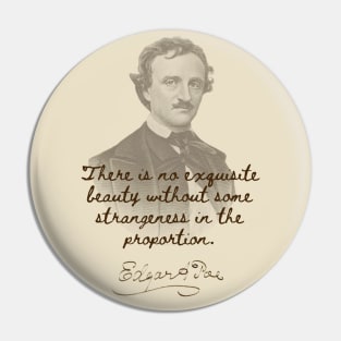 Edgar Allan Poe Quote Pin