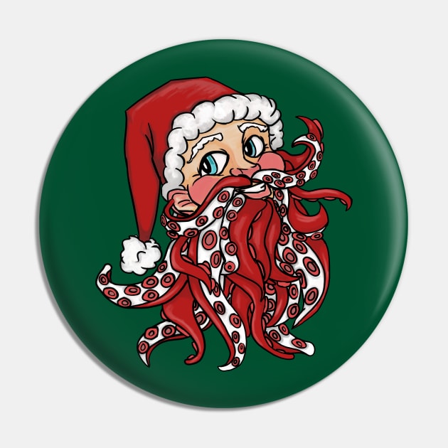 Tentacle Santa Pin by Newtegan