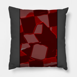 Mirror Cube in Checkered Checkered Room - Red Pillow