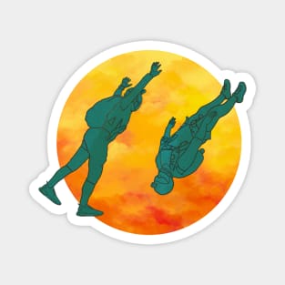 Sunset Freeflying Skydivers Magnet