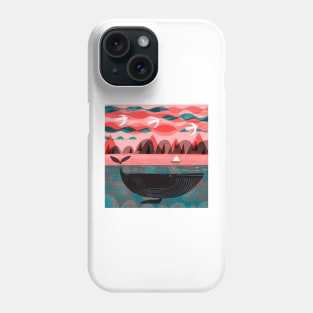 Pink Sky Whale Phone Case