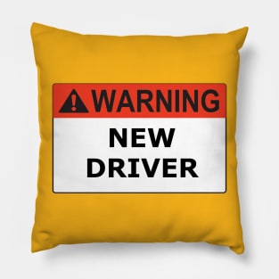 Warning New Driver Pillow