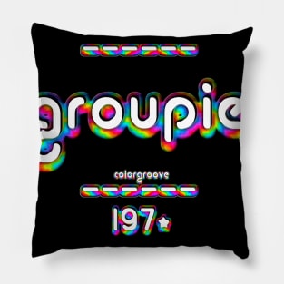 Groupie 1970 ColorGroove Retro-Rainbow-Tube nostalgia (wf) Pillow