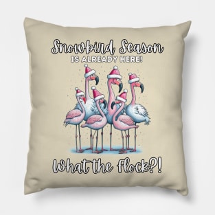 Flamingos and Snowbirds Pillow