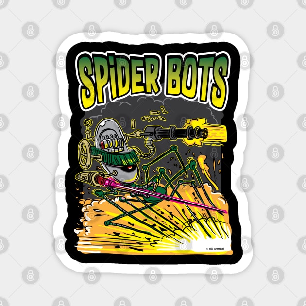 Spider Bots Attack Magnet by eShirtLabs