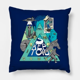 Skeptoid Podcast Conspira-Tee (Color) Pillow
