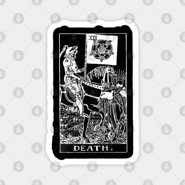 DEATH Tarot Card vintage retro illustration gothic Magnet by AltrusianGrace