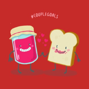 Jam and Bread - Hashtag Couple Goals T-Shirt