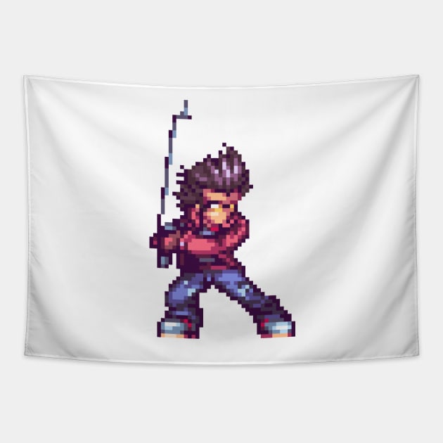 Travis Touchdown Custom Sprite Tapestry by SpriteGuy95